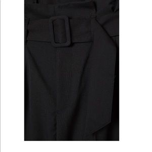 Black paper bag pants